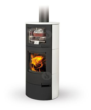 Lugo01 ceramic fireplace stove with oven