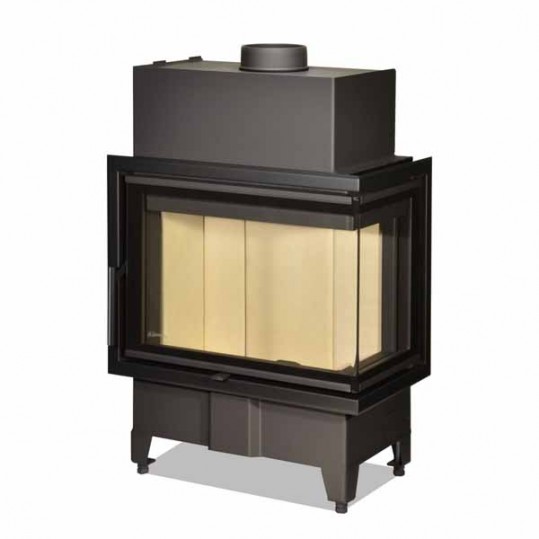 R/L 2g S 60.44.33.13-corner fireplace insert with bent glazing