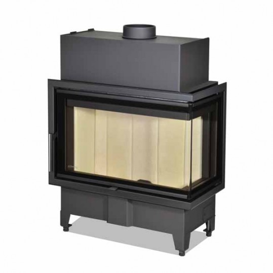R/L 2g S 70.44.33.13-corner fireplace insert with bent glazing